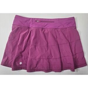 Lululemon Pace Rival Skirt Magenta Purple Athletic Tennis Skort Womens Size 10